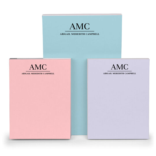 Prominent Initials Notepad Set